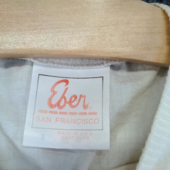 Eber Women's Pullover Sweater White Small 3/4 Sleeve Bow Patchwork - Picture 8 of 12